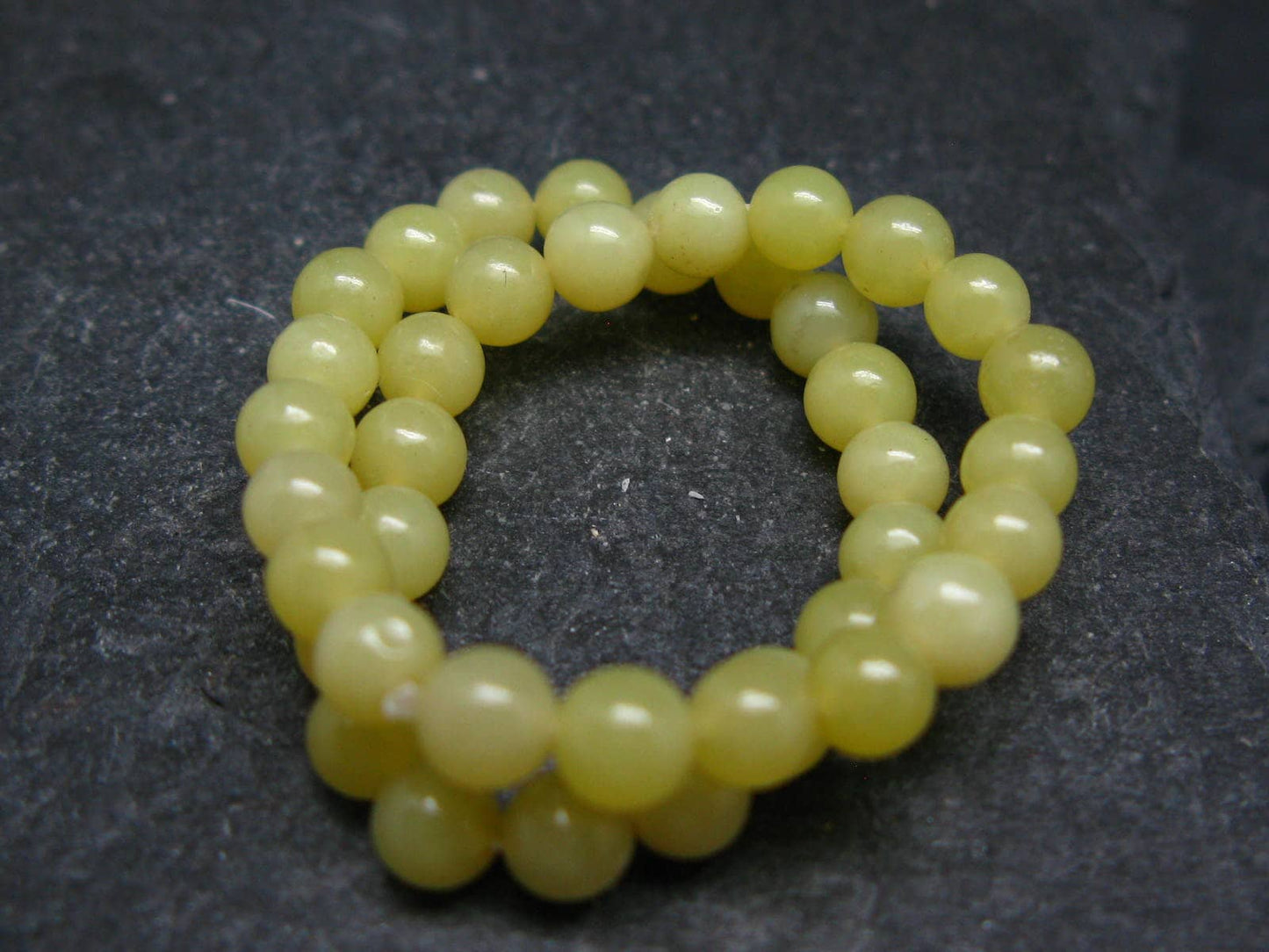 Healerite Serpentine Genuine Bracelet ~ 6.5 Inches ~ 4mm Round Beads
