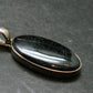 Very Rare Sterling Silver Nuumite Nuummite Pendant From Greenland - 1.6" - 6.27 Grams