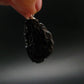 Tibetan Black Tektite Silver Pendant From Tibet - 1.2" - 5.55 Grams