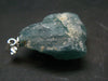 Extremely Rare Rough Grandidierite Silver Pendant From Madagascar - 1.4" - 6.14 Grams