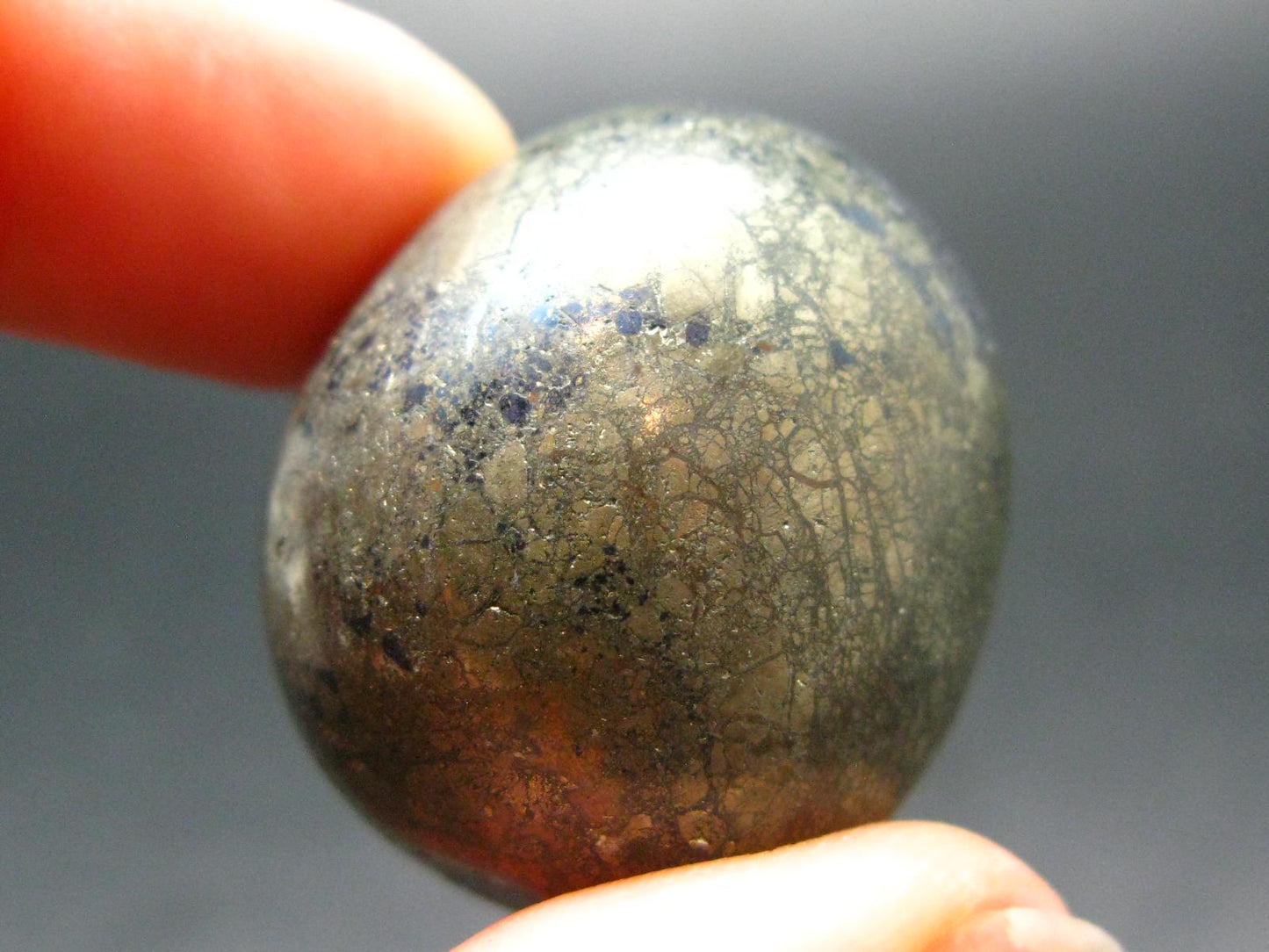 Covelite Covellite Tumbled Stone From Peru - 1.1" - 36.14 Grams