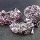 Lot of 3 Lepidolite Mica Crystal Pendants From Brazil