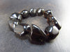 Apache Tears Obsidian Genuine Bracelet ~ 7 Inches ~ 20mm Beads