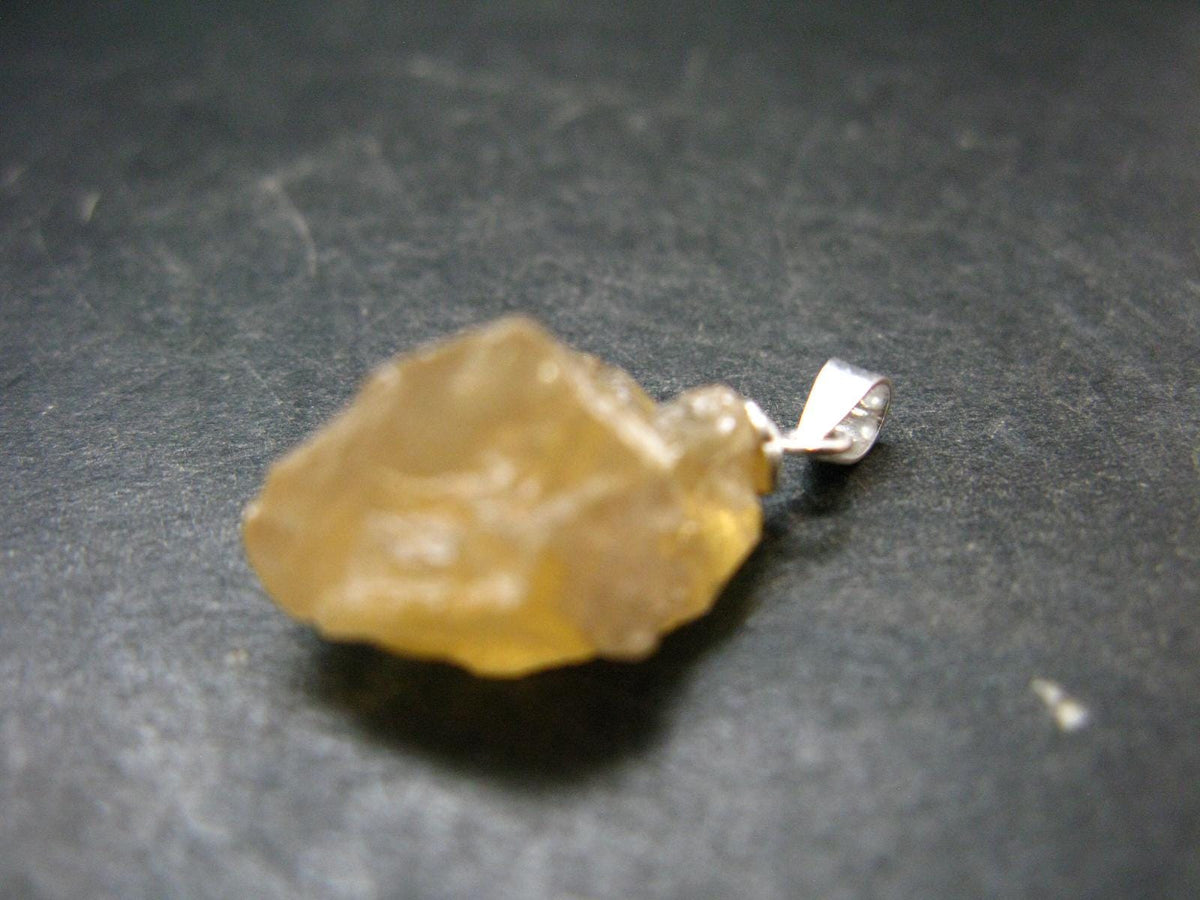 Scheelite Crystal Silver Pendant From China - 1.0" 6.60 Grams