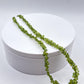 Green Sapphire Beaded Necklace: Genuine Gemstone Jewelry, September Birthstone
