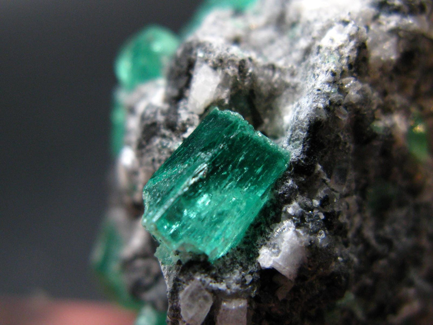 Emerald Beryl Crystals On Matrix From Colombia - 1.9"