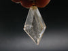 Rutilated Quartz Gold Plated Silver Pendant From Brazil - 1.7" - 9.30 Grams