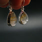 Rutilated Quartz Silver earrings From Brazil - 1.2"