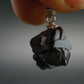Metallic Silver Black Cuprite Sharp Octahedral Crystal Silver Pendant From Russia - 4.11 Grams