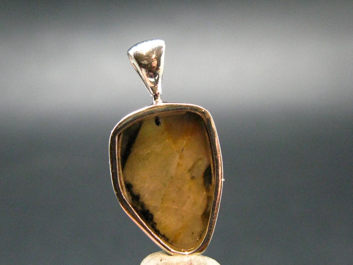 Phenakite Phenacite Crystal Silver Pendant From Brazil - 1.1" - 3.12 Grams