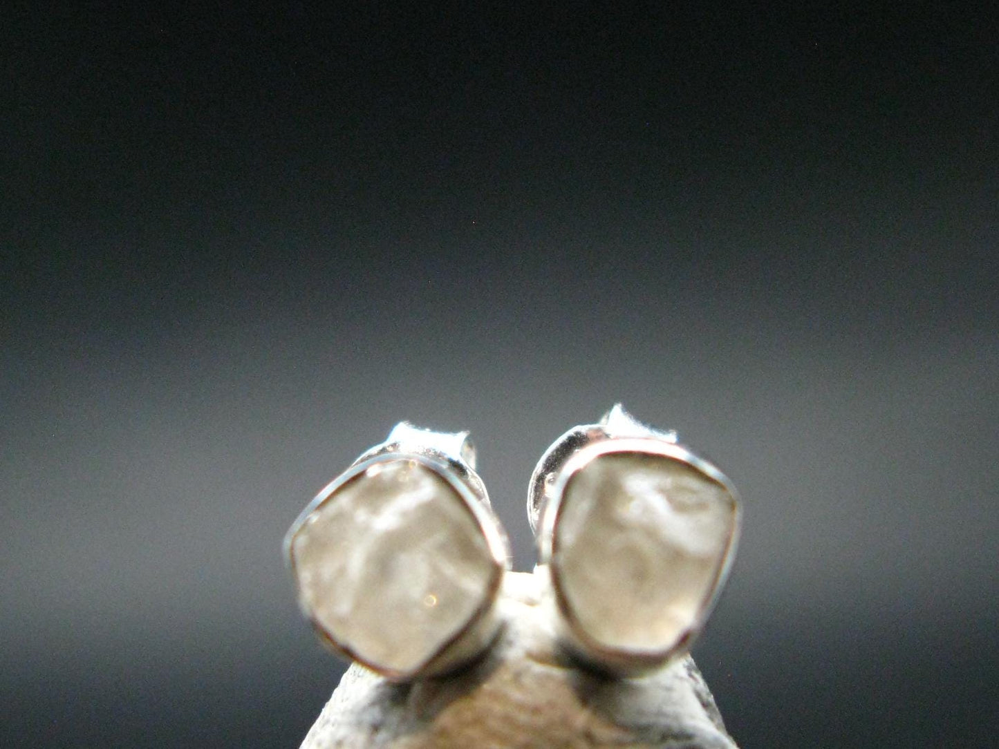 Phenakite Phenacite Stud Earrings Sterling Silver From Russia - 1.0 Grams