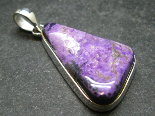 Sugilite Silver Pendant From South Africa - 1.6"