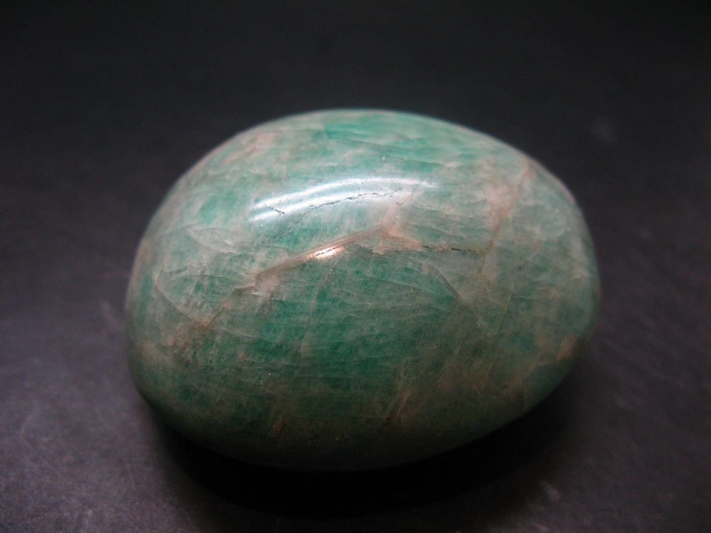 Rich Green Amazonite Tumbled Stone From Madagascar - 2.5"