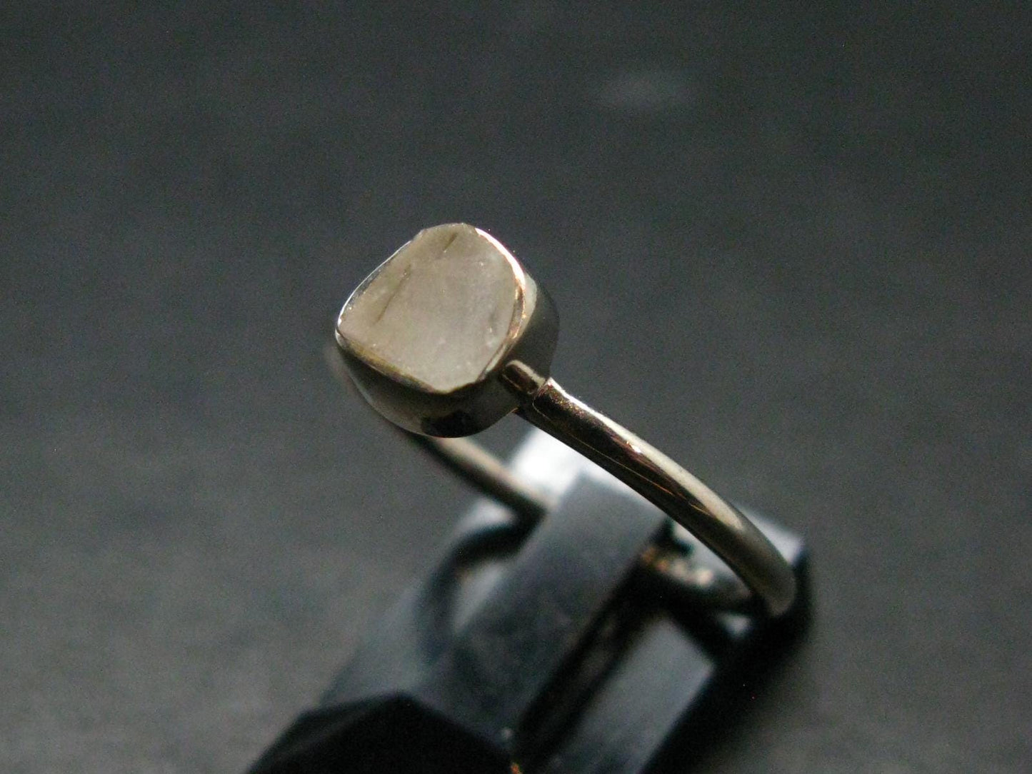 Phenakite Phenacite Crystal Silver Ring From Nigeria - Size 7 - 1.82 Grams