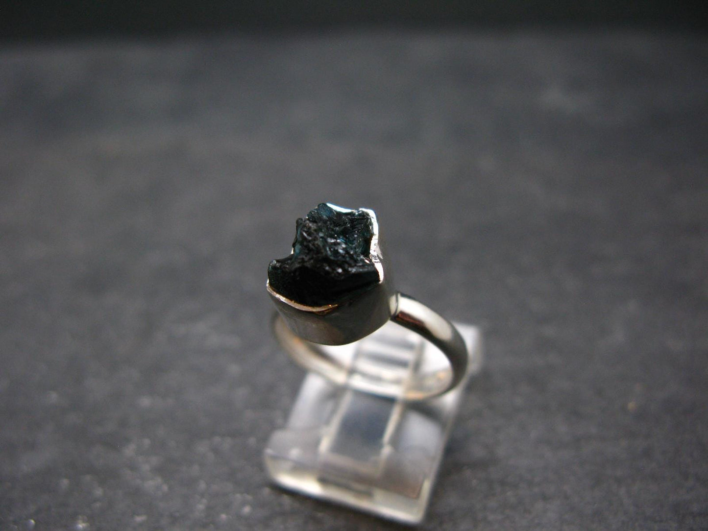 Blue Lazulite Silver Ring From Pakistan - Size 6 - 2.67 Grams