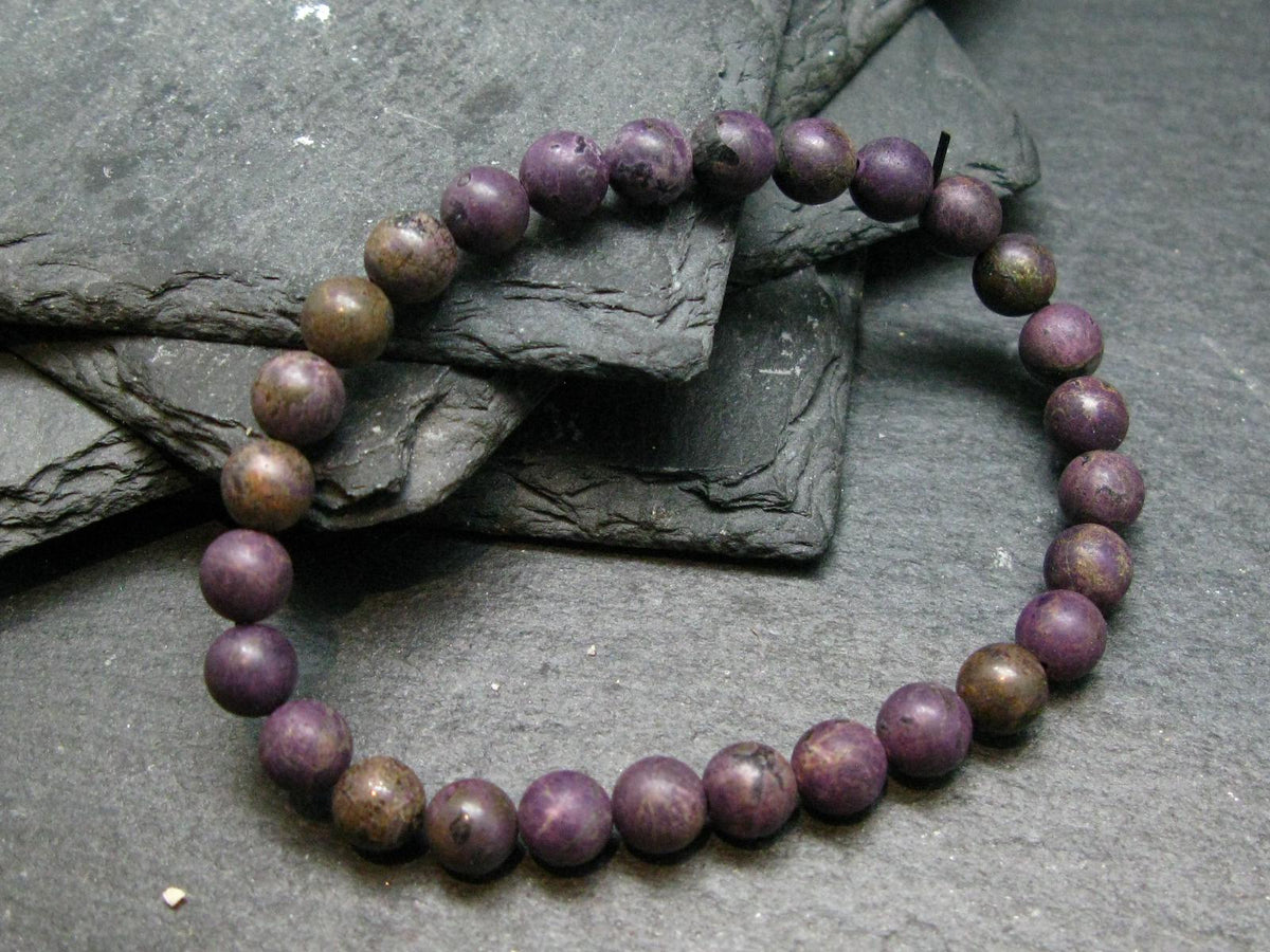 Purpurite Genuine Bracelet ~ 7 Inches ~ 6mm Round Beads