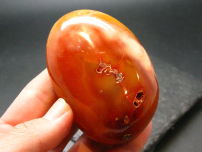 Carnelian Tumbled Stone From Madagascar - 2.8" - 164.41 Grams