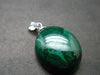 Queen of Green!! Genuine Vivid Vibrant Green Malachite Sterling Silver Pendant - 1.1" - 7.94 Grams