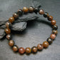 Andalusite Chiastolite Genuine Bracelet ~ 7 Inches ~ 8mm Round Beads