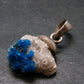 Cavansite Crystal Pendant In Sterling Silver From India - 1.0" - 1.57 Grams