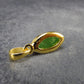 Tsavorite Green Garnet Gold Plated Silver Pendant from Tanzania - 0.8" - 1.68 Grams