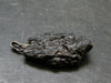 Tibetan Black Tektite Silver Pendant From Tibet - 1.3" - 3.66 Grams