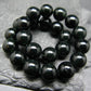 Black Jade Nephrite Genuine Bracelet ~ 7 Inches ~ 8mm Round Beads