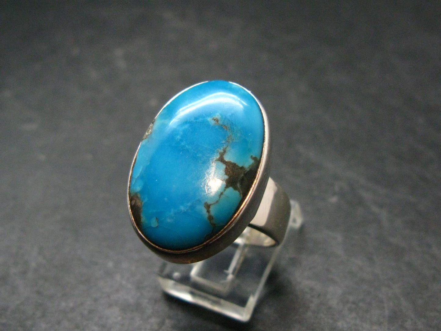 Genuine Turquoise Sterling Silver Ring - 11.53 Grams - Size 9