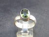 Moldavite Tektite Facetted Silver Ring from Czech Republic - Size 8 - 5.20 Grams