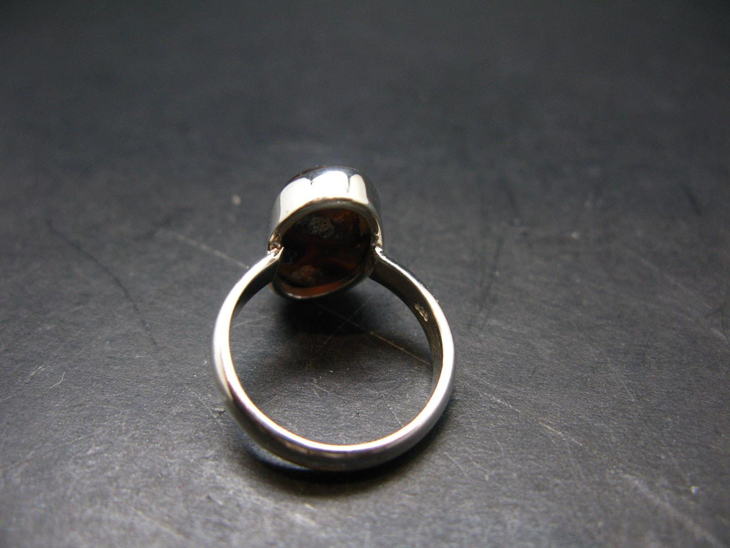 Fire Agate Ring From Mexico - Size 6 - 3.85 Grams