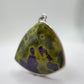 Atlantisite Pendant Serpentine Gemstone Silver Necklace Natural Stone Healing Jewelry Gift