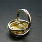 Natural Baltic Amber 925 Silver Ring - Size 7.25
