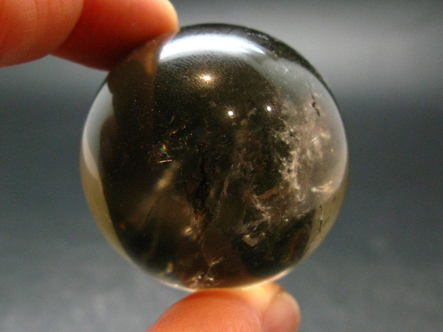 Natural color Smoky Quartz Sphere From Brazil - 1.5"