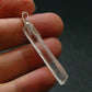 Rare Clear Natrolite Crystal Silver Pendant From Tanzania - 1.7" - 1.51 Grams