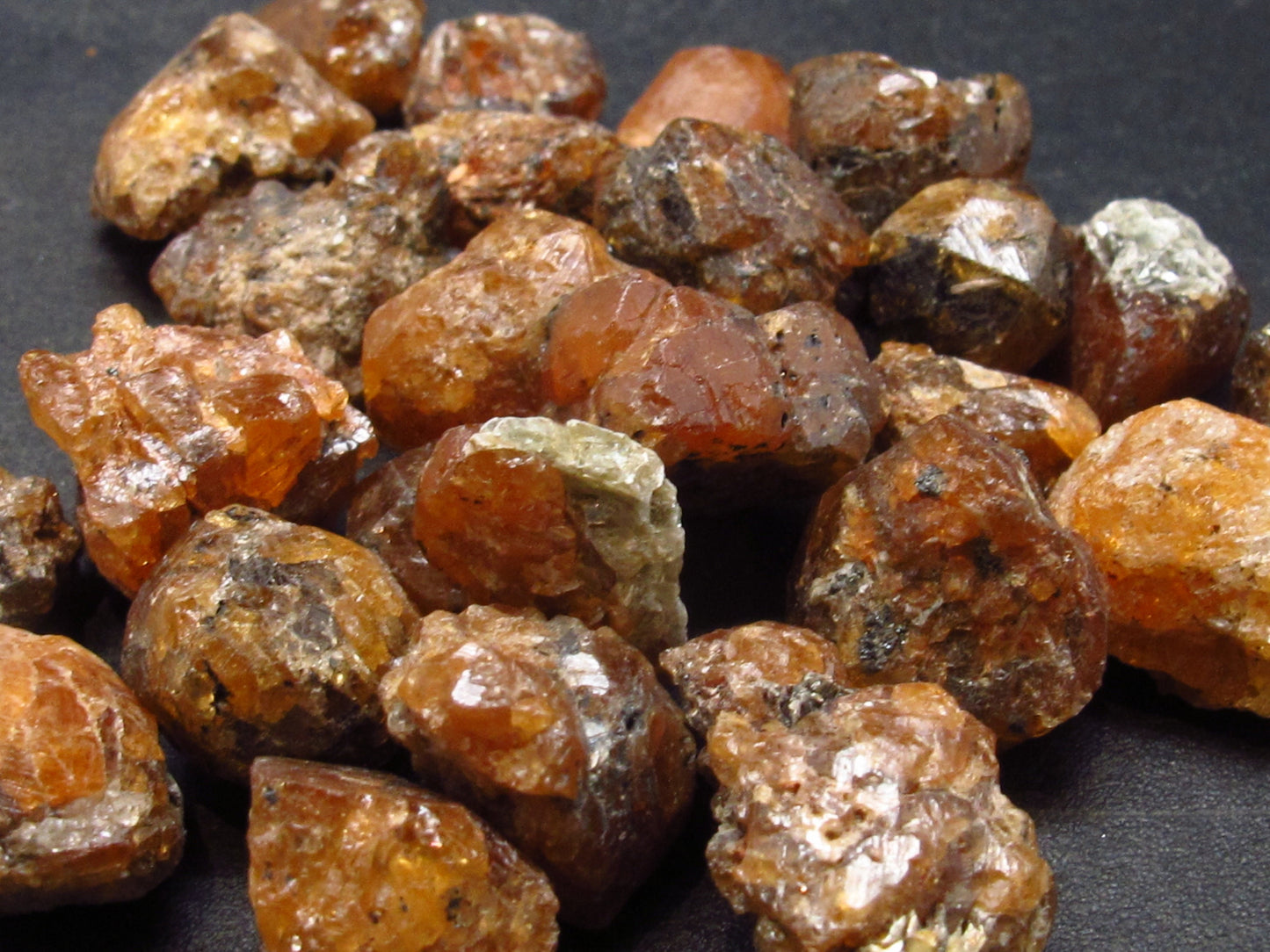 Lot of 25 Rare Spessartine Garnet Crystals From Tanzania - 43.0 Grams