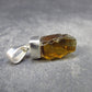 Natural Unheated Citrine Sterling Silver Pendant from Zambia - 1.1" - 2.38 Grams