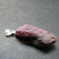 Ruby Silver Pendant from India - 1.2" - 4.84 Grams