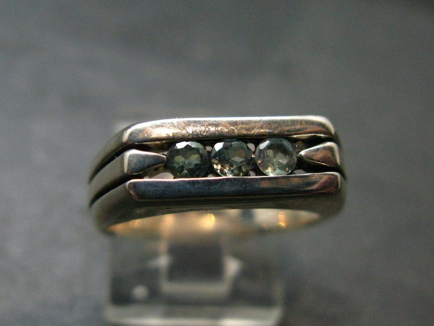 Genuine Alexandrite Gem Silver Ring From Russia - Size 6.75 - 4.63 Grams
