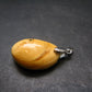 Amber Tumbled Silver Pendant From Poland - 1.4" - 3.03 Grams