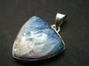 Blue Ice Glacierite Silver Pendant from Indonesia - 1.1" - 5.79 Grams