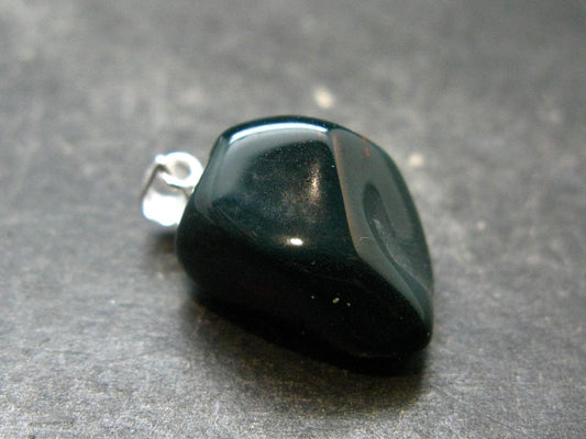 Bloodstone Silver Pendant From India - 1.0" - 4.66 Grams