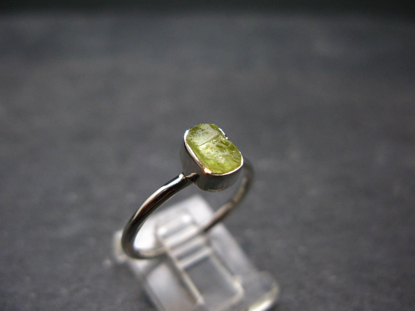 Chrysoberyl Silver Ring From Brazil - 1.95 Grams - Size 7