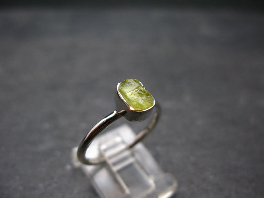 Chrysoberyl Silver Ring From Brazil - 1.95 Grams - Size 7