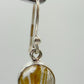 Golden Rutile Quartz Earrings – Round Rutile Crystal Sterling Silver Drops