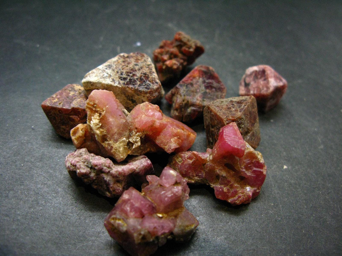 lot of 10 Spinel Crystals From Tanzania - 62.96 Grams