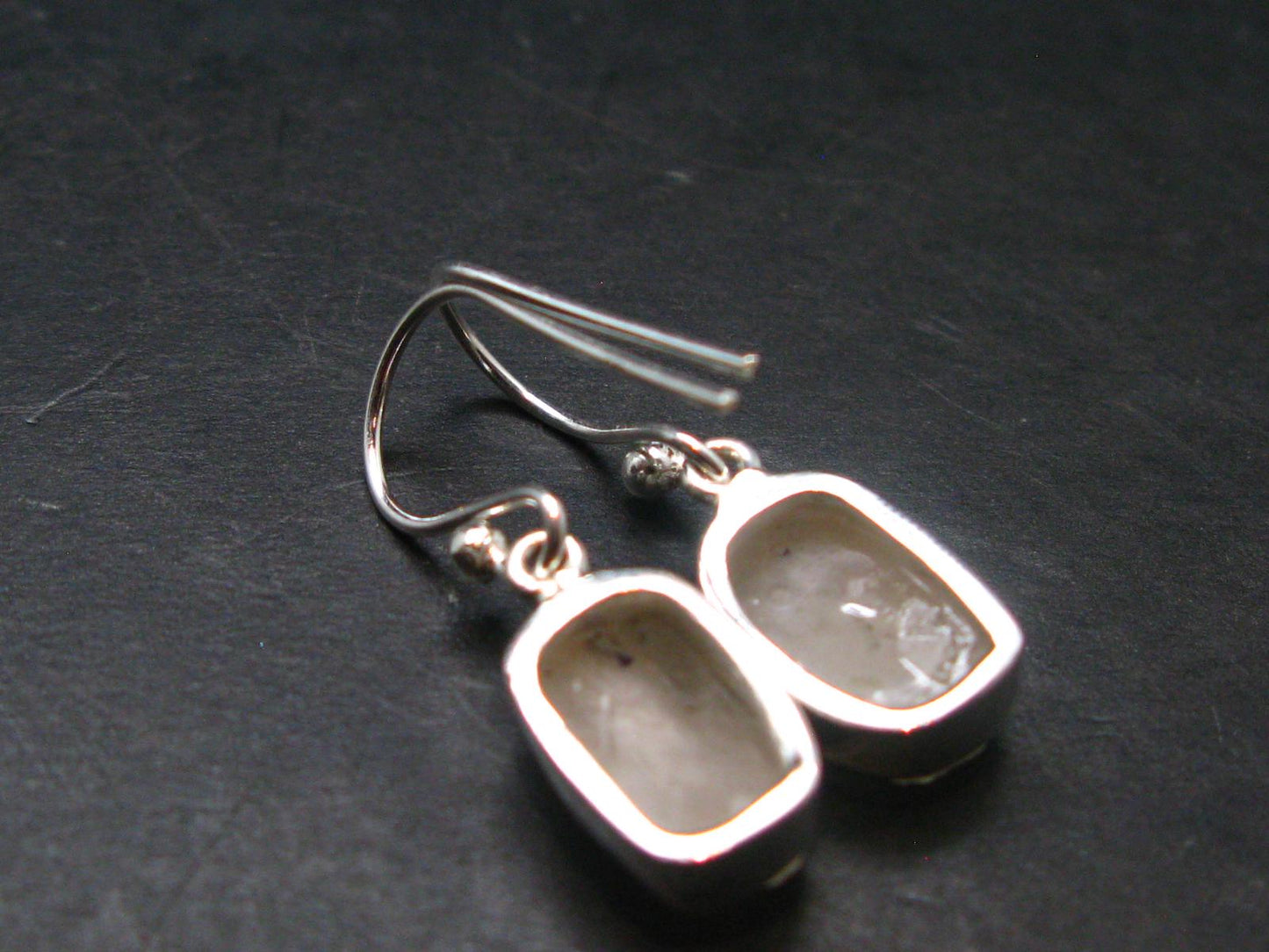 Phenakite Phenacite Silver Earrings From Nigeria - 2.97 Grams