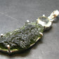 Moldavite & Libyan Tektite Silver Pendant - 2.0" - 7.1 Grams
