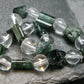 Green Tourmaline & Quartz Genuine Bracelet ~ 7 Inches ~ 10mm Crystal Beads