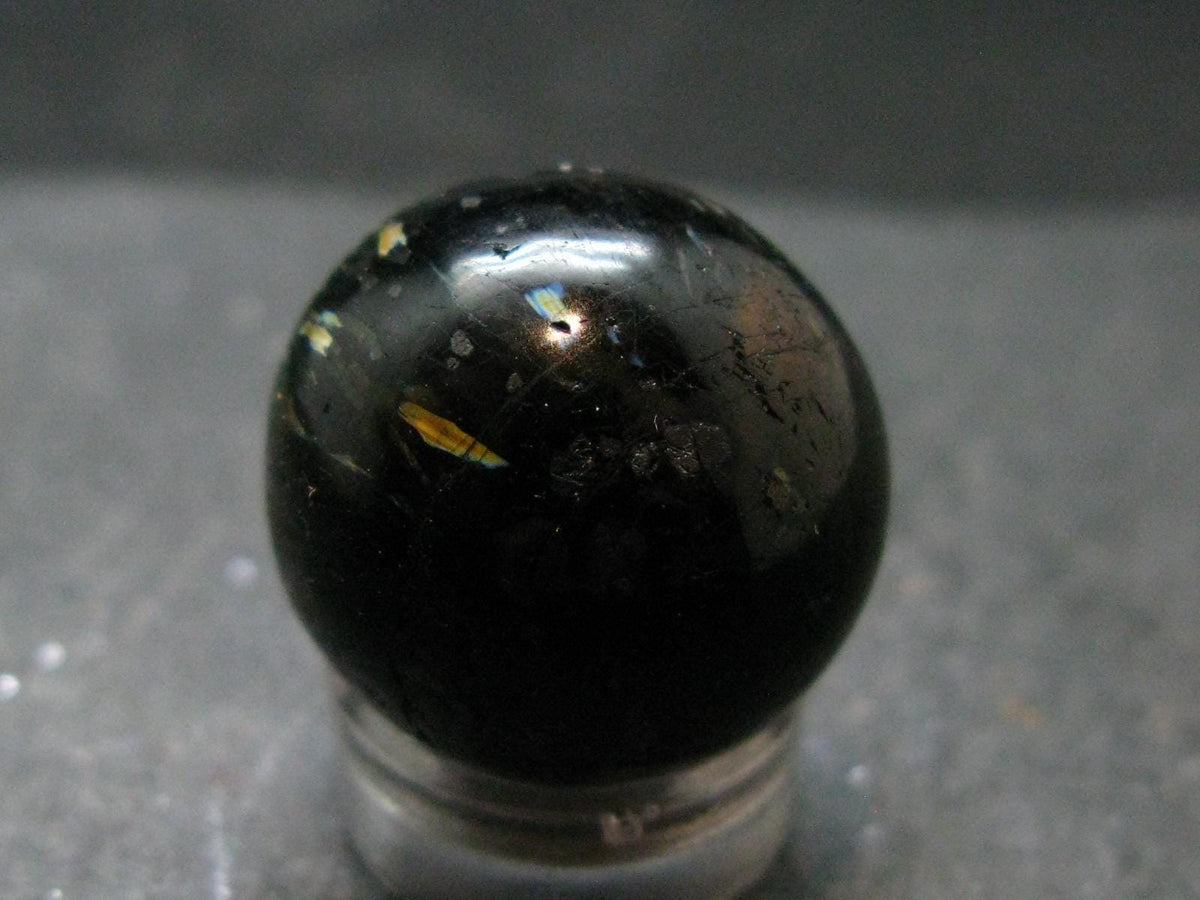Nuumite Nuummite Sphere Ball From Greenland - 0.8" - 13.55 Grams