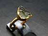 Moldavite Gold Plated Silver Ring - Size 5 - 1.17 Grams
